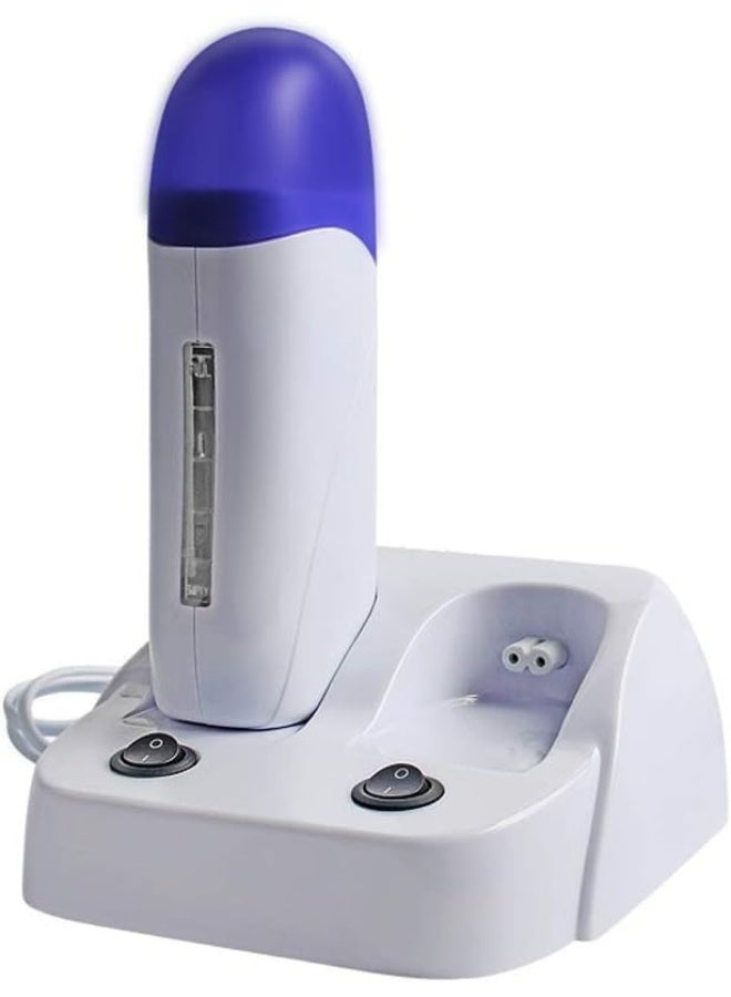 بي زد جهاز تسخين شمع مزدوج لإزالة الشعر – فتحتان 100 مل – تسخين سريع ومحمول – للاستخدام المنزلي والصالون - Image 2