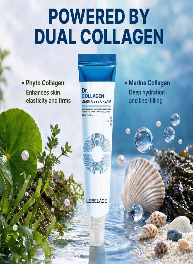LEBELAGE Derma Eye Cream 1.35 fl oz | Lightweight Eye Moisturizer | Fast-Absorbing Daily Under Eye Cream for Smooth, Hydrated Skin Feel | Korean Skincare Routine (Collagen - Image 2