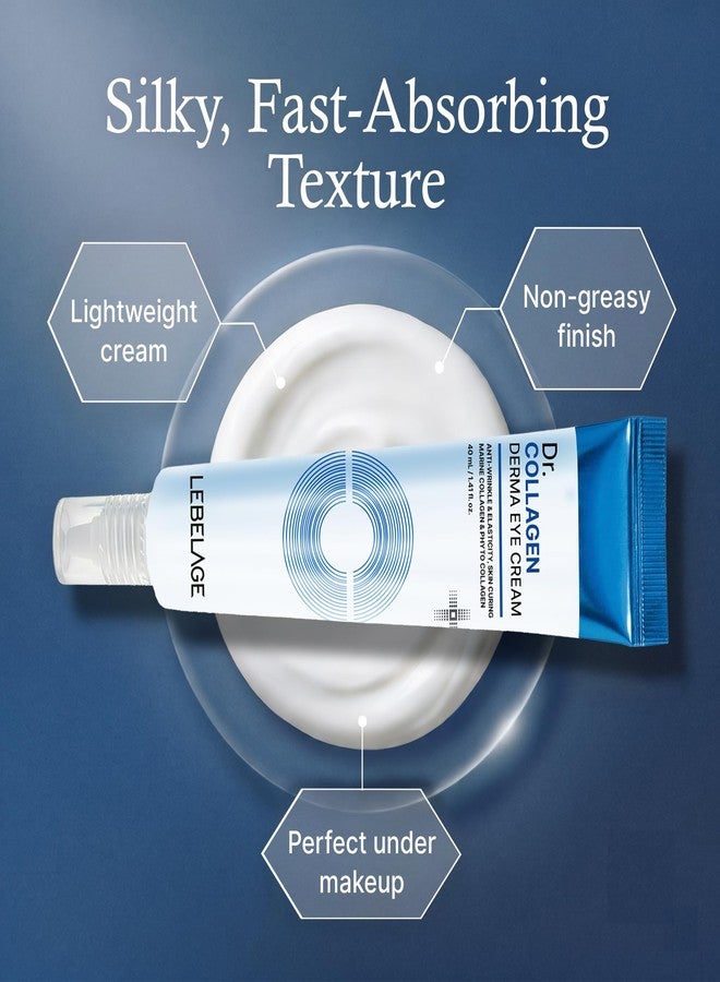 LEBELAGE Derma Eye Cream 1.35 fl oz | Lightweight Eye Moisturizer | Fast-Absorbing Daily Under Eye Cream for Smooth, Hydrated Skin Feel | Korean Skincare Routine (Collagen - Image 4