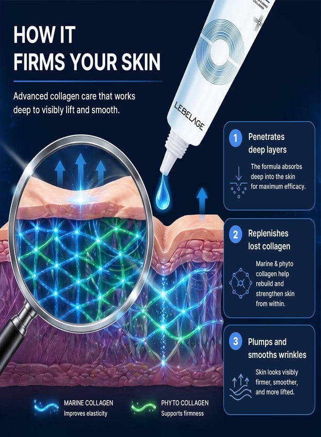 LEBELAGE Derma Eye Cream 1.35 fl oz | Lightweight Eye Moisturizer | Fast-Absorbing Daily Under Eye Cream for Smooth, Hydrated Skin Feel | Korean Skincare Routine (Collagen - Image 3