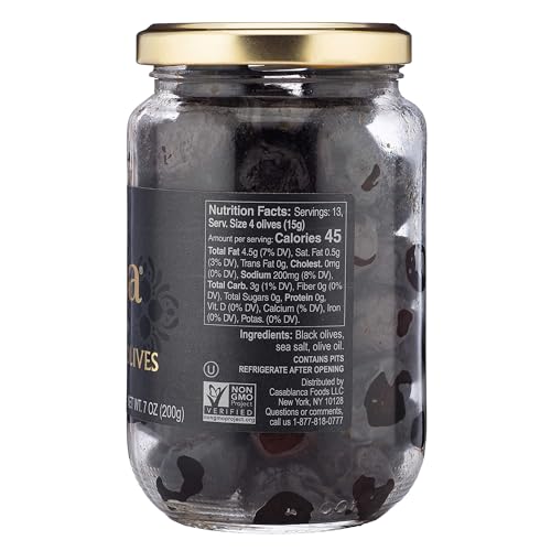 Mina Dry Cured Black Olives, 7 oz - Moroccan Olive Oil Cured Olives, Premium Handpicked and Naturally Cured Dried Olives, Non GMO, Gluten Free, Low Carb, Vegan, Great Paleo Keto Snacks - Image 2