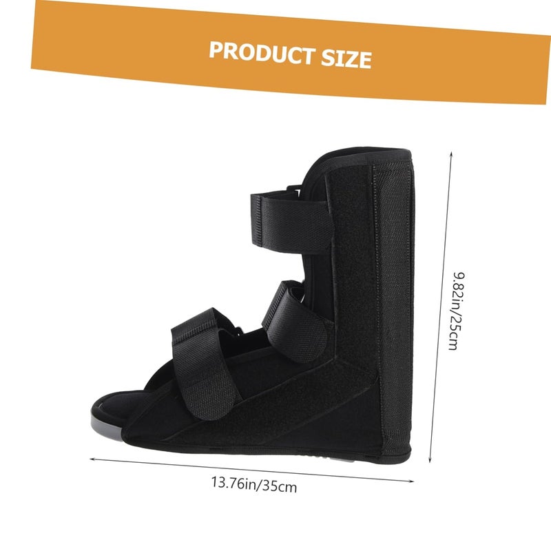 Ankle Support Brace Adjustable Lightweight Foot Protection For Sprain Fracture Recovery Black Size S - Image 3