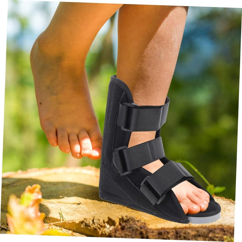 Ankle Support Brace Adjustable Lightweight Foot Protection For Sprain Fracture Recovery Black Size S - Image 4