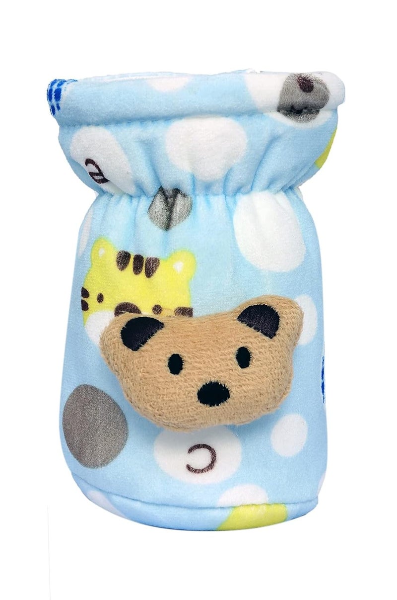 Alya The Cheeky Kidzz Pack Of 3 New Born Baby Nursing Feeding Bottle Cover With Soft Stretchable Velvet Attractive Cartoon DesignIBaby Milk Feeder Bottle Cover 150 Ml-200 Ml(0-2 Years)(Design 6) - Image 2