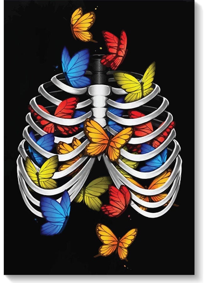 RYN Butterflies Wall Art Painting Multicolour 40x60cm - Image 2