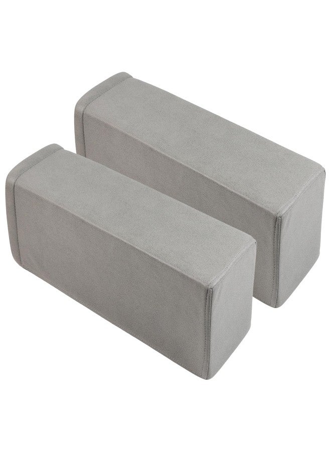 M Mute Touch 2PCS Sofa Bed Armrest Cushion, Leathaire Waterproof Cover, Thicken Support Pillow, Rectangular Headboard Cushion Gap Filler (5.9x5.9x19.7 in, Medium Grey) - Image 1