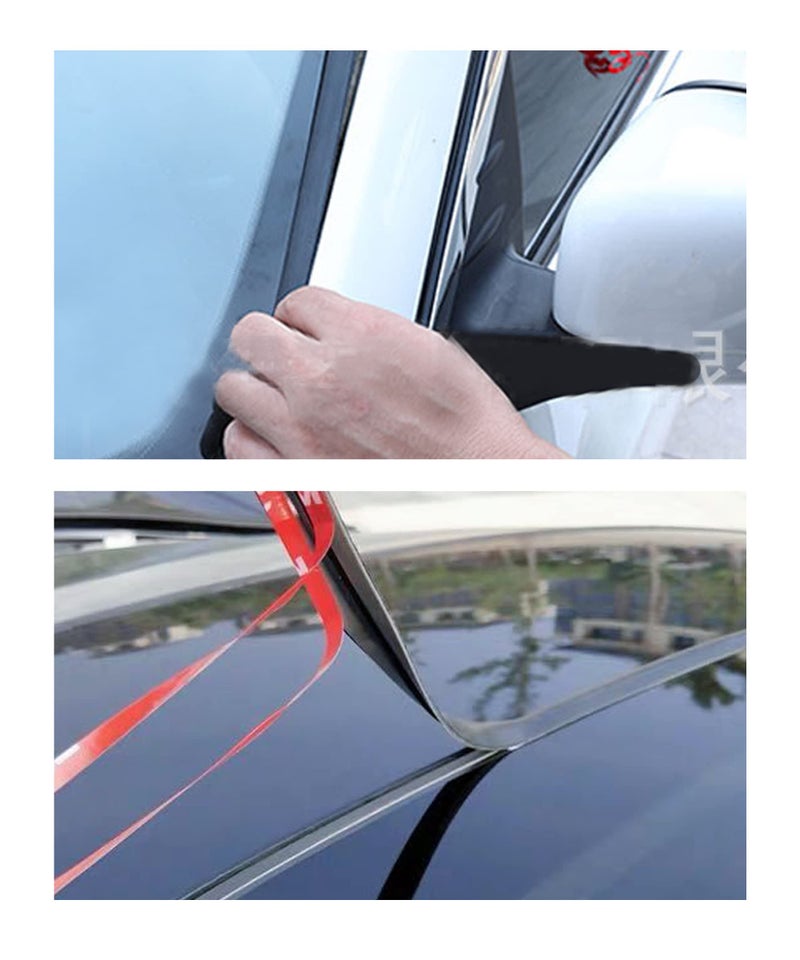 SUJADE YAKEFLY 2-Piece Windshield Rubber Seal, 22 Ft Weather Stripping T-Shape Sealing Strip for Car Front Rear Windshield - Image 5