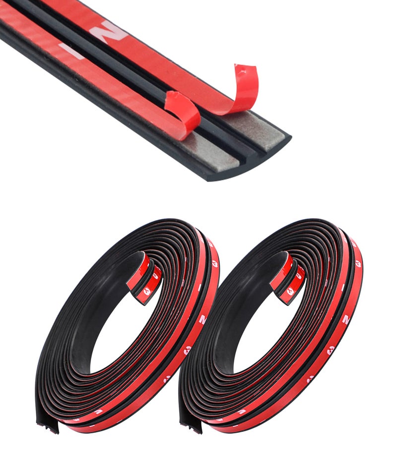 SUJADE YAKEFLY 2-Piece Windshield Rubber Seal, 22 Ft Weather Stripping T-Shape Sealing Strip for Car Front Rear Windshield - Image 1