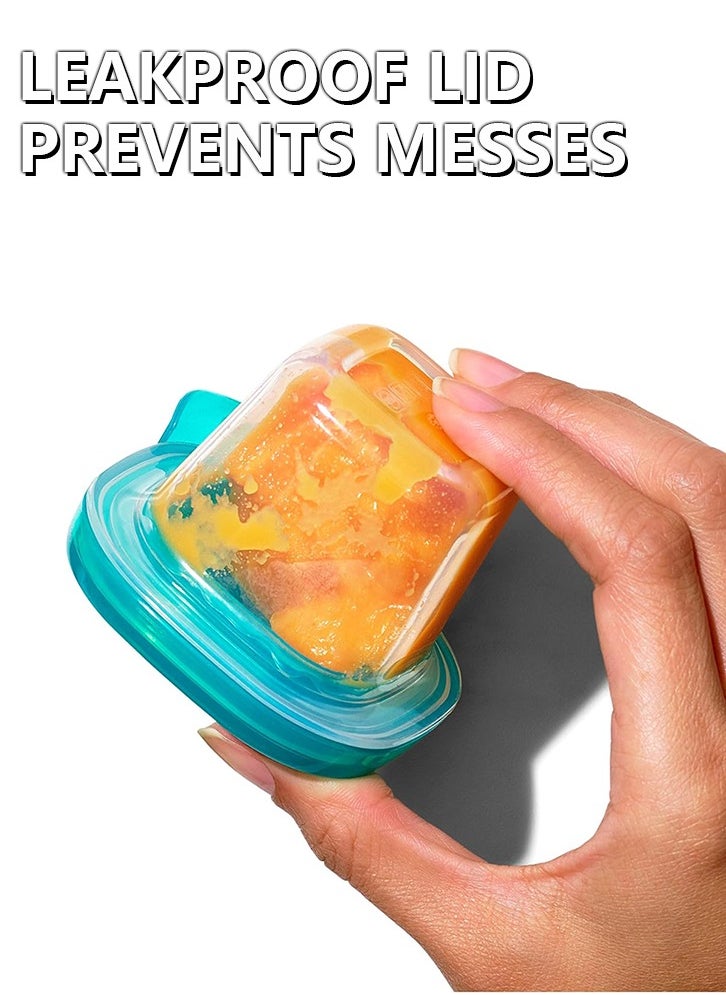 Generic - Timed complementary food box, storage box, sealed fresh-keeping box, compartmentalized storage box, cutlery box, portable - six pack mixed color 120ML - with tray - Image 1