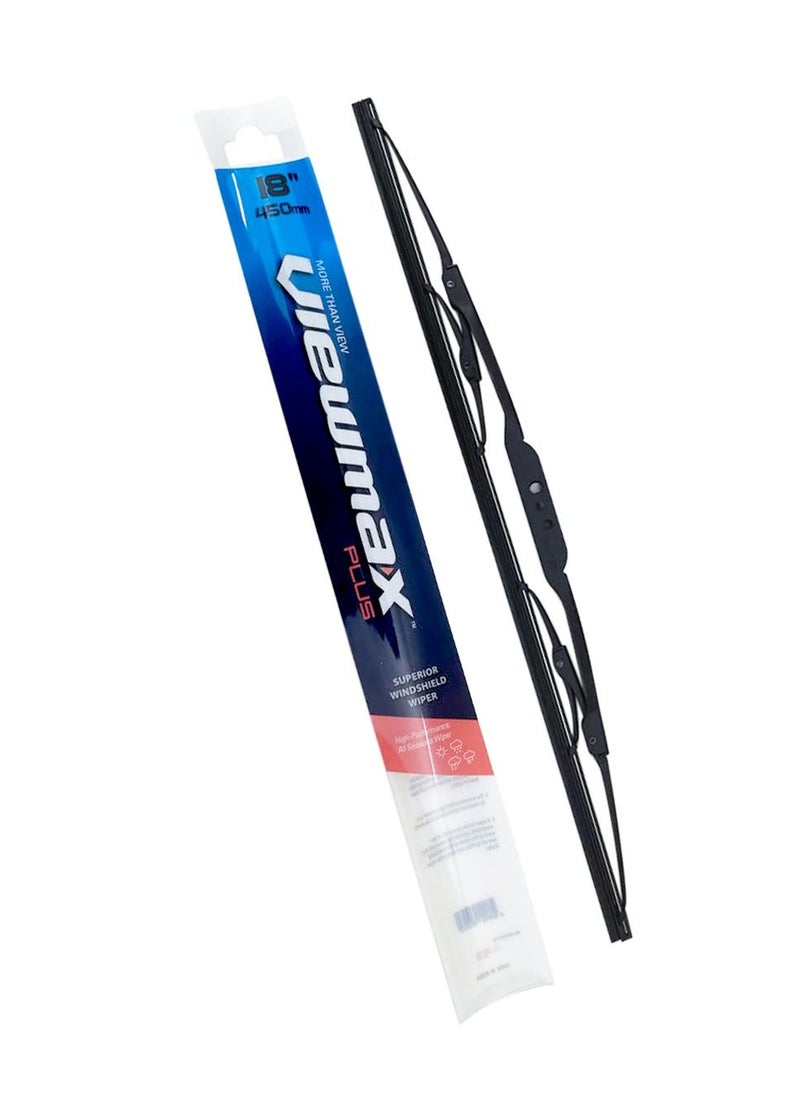 Viewmax VIEW MAX Windshield Car Wiper Blades, Powerful Performance Conventional Wiper Blades - 2 Pcs - (18" 450mm)  - Image 2