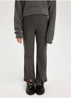 DeFacto Flared Ribbed Split Hem Pants  - Image 1