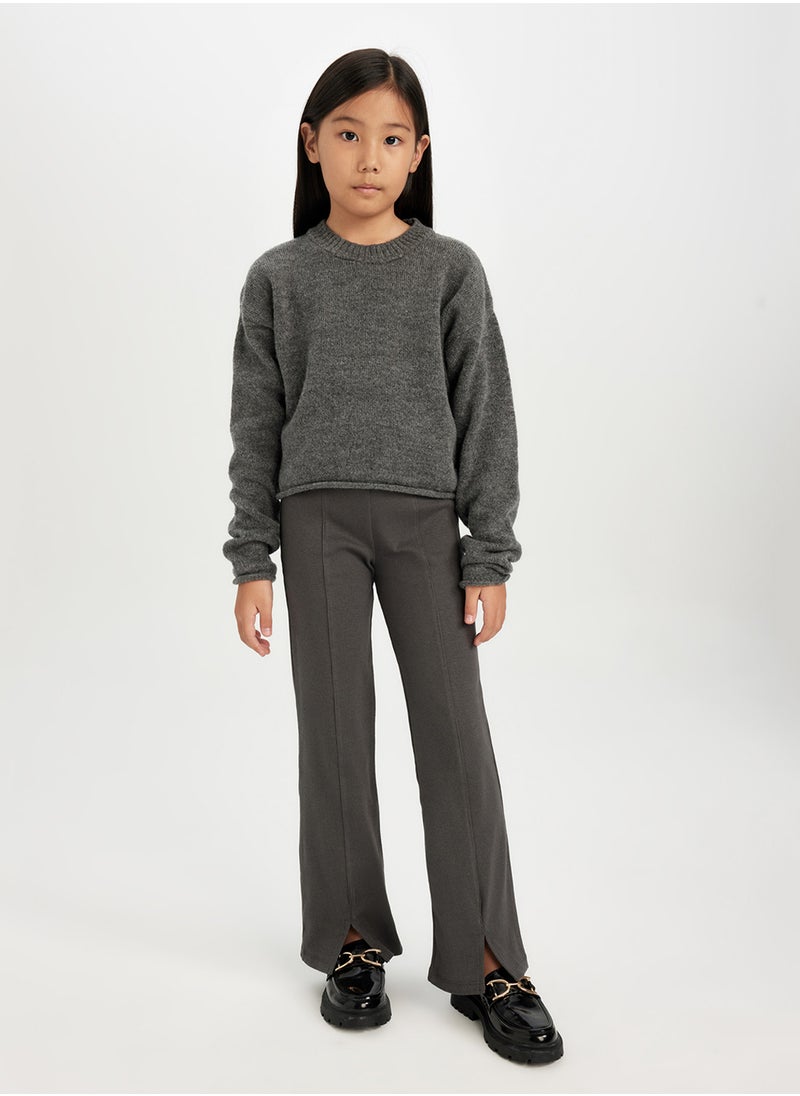 DeFacto - Flared Ribbed Split Hem Pants - Image 1
