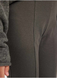 DeFacto Flared Ribbed Split Hem Pants  - Image 2