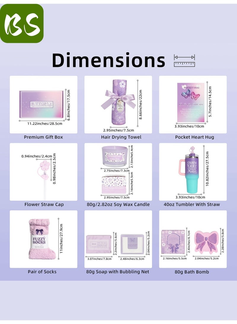 بي إس هدايا للعناية الذاتية للنساء، سلة هدايا للتعافي السريع، هدايا عيد ميلاد للنساء، باقة هدايا للاسترخاء في المنتجع الصحي، هدايا للتعبير عن الاهتمام، هدايا فريدة لعيد الأم للأم والصديقة والأخت والزوجة. - Image 2