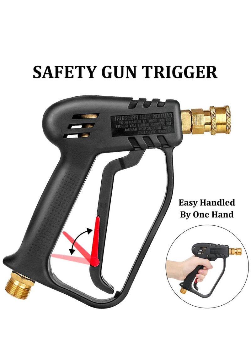Generic 4000 PSI Pressure Washer Gun with 5 Interchangeable Spray Nozzles, Jet Washing Gun with one quarter Inch Quick Connection and M22 Coupling  - Image 3