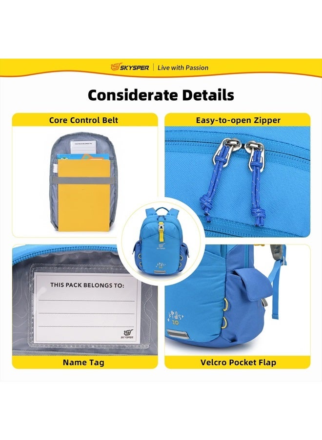SKYSPER Small Kids Backpack 10L Toddler Hiking Backpack Travel Daypack for Preschool and Kindergarten(Sky Blue)  - Image 4