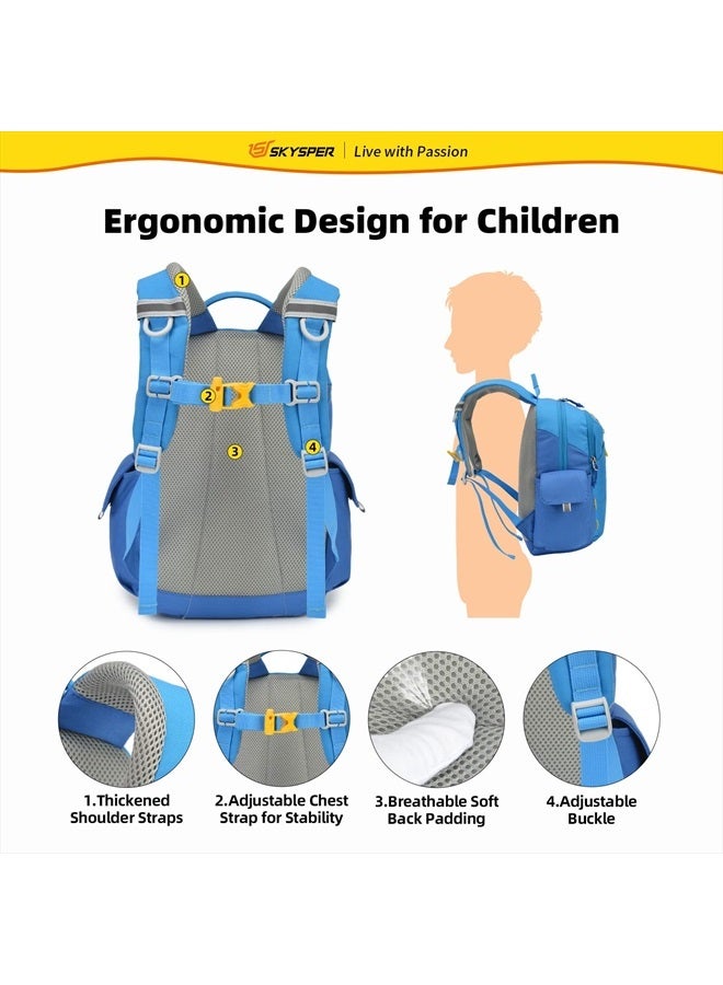 SKYSPER Small Kids Backpack 10L Toddler Hiking Backpack Travel Daypack for Preschool and Kindergarten(Sky Blue)  - Image 3