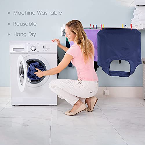 BeeGreen Navy Blue Reusable Grocery Bags Bulk 10 Packs, Kitchen Reusable Shopping Bags 50LBS Large, Machine Washable Durable, Easily Foldable with a Storage Bag - Image 5