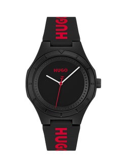 HUGO BOSS ساعة يد جلدية دائرية الشكل بعقارب للرجال 1530343 - 42 ملم  - Image 1