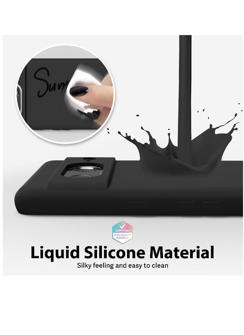 ZOOMEE - Protective Shockproof Soft Liquid Silicone Smooth Thin Slim Case Cover For Google Pixel 8 Black - Image 1