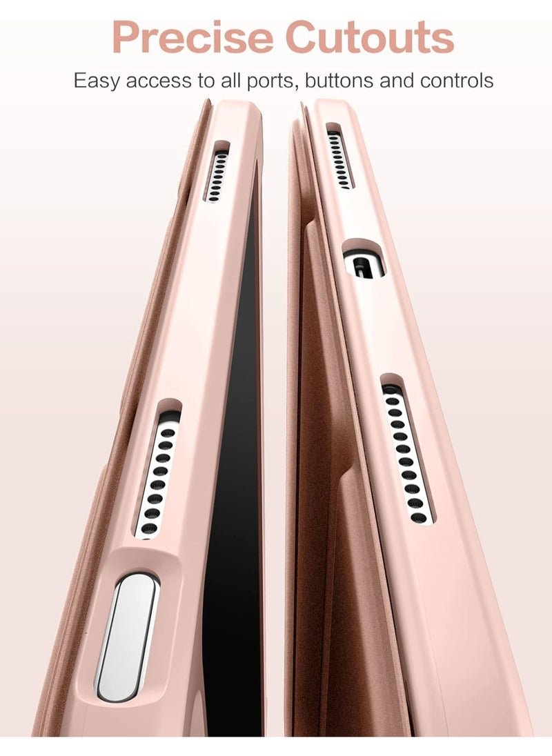 Generic Case for iPad 10th Generation 2022 10.9 Inch with Pen Holder, Shockproof Smart Case Cover with Transparent Back Shell Protective Case Compatible with iPad 10th Gen(Pink)  - Image 4