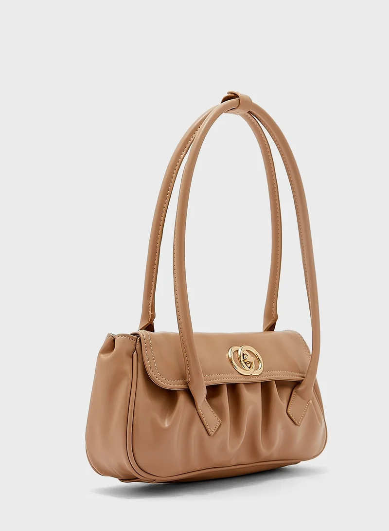 ELLA Loop Handles Baguette Handbag