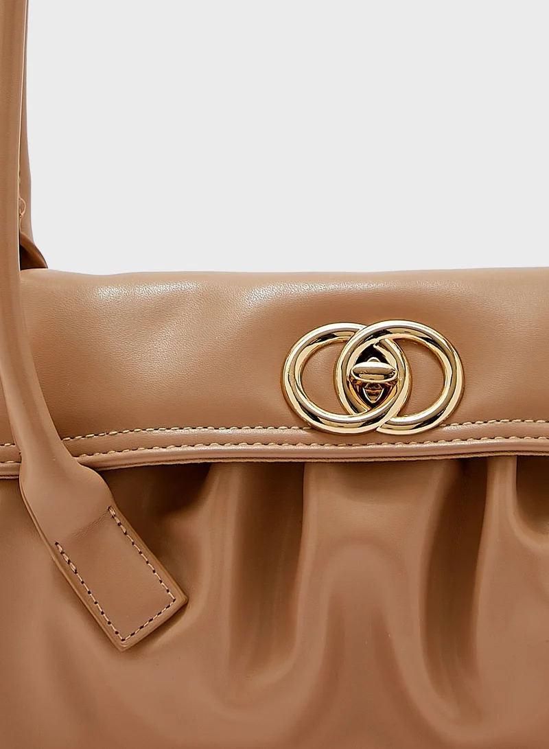 ELLA Loop Handles Baguette Handbag