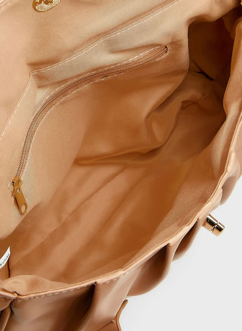 ELLA Loop Handles Baguette Handbag