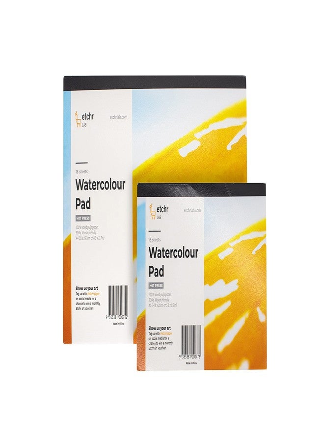 ETCHR Wood Pulp Watercolor Pad A5 Hot Press - 16 Pages - Student Grade - Watercolor Paper Block - Image 2