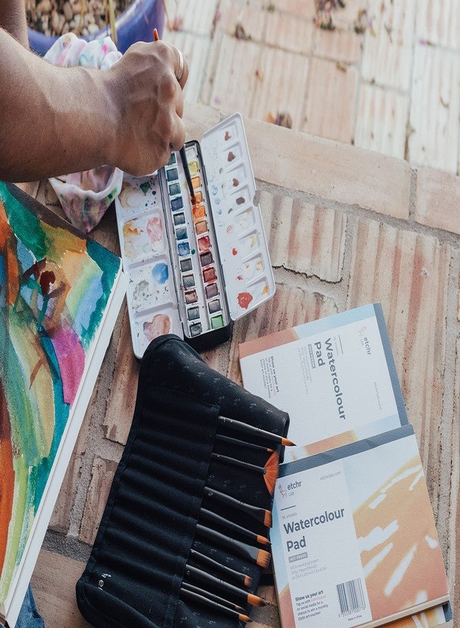 ETCHR Wood Pulp Watercolor Pad A5 Hot Press - 16 Pages - Student Grade - Watercolor Paper Block - Image 5