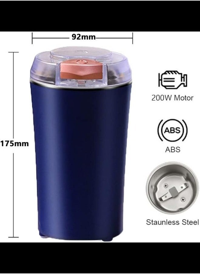 Generic - Mini Electric Kitchen Grinder Electric Coffee Grinders for Spices Seeds Herbs and Coffee Beans Spice Blender and Espresso Grinder Wet and Dry Grinder Stainless Steel - Image 1