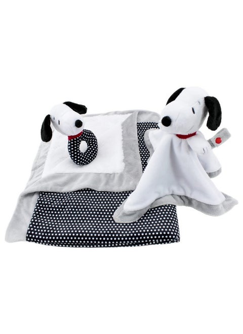 ®; Peanuts®; Snoopy 3Piece Baby Bundle ; Rattle Lovie With Pacifier Clip Attachment And 30"X 40" Blanket