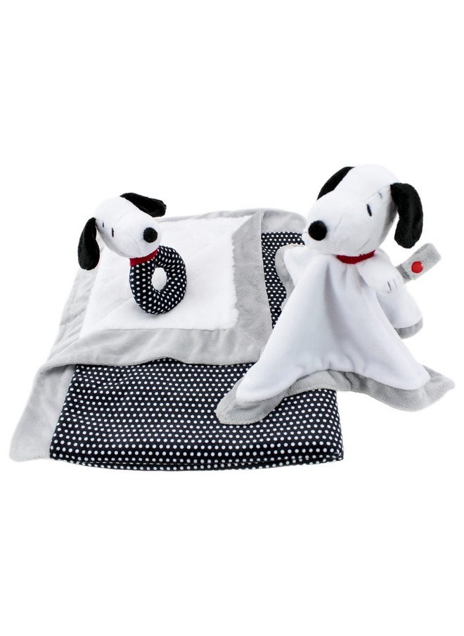 Animal Adventure ®; Peanuts®; Snoopy 3Piece Baby Bundle ; Rattle Lovie With Pacifier Clip Attachment And 30"X 40" Blanket  - Image 2