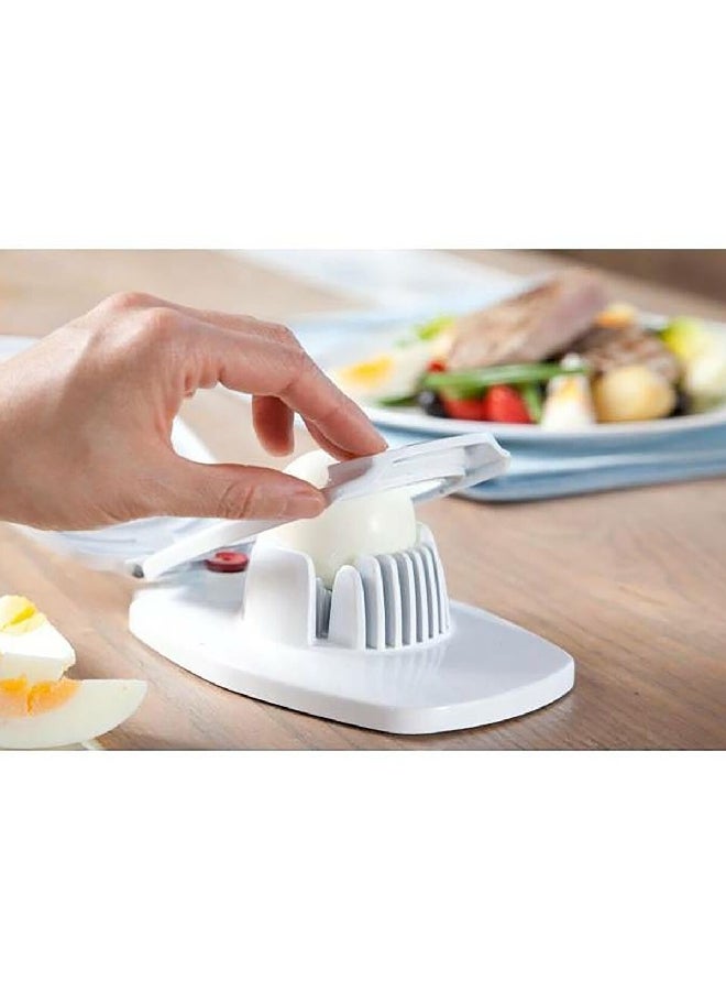 zyliss Dishwasher Safe Easy Slice Egg Cutter White and Red 1.89 x 6.18 x 4.13 Inch 11970 - Image 3