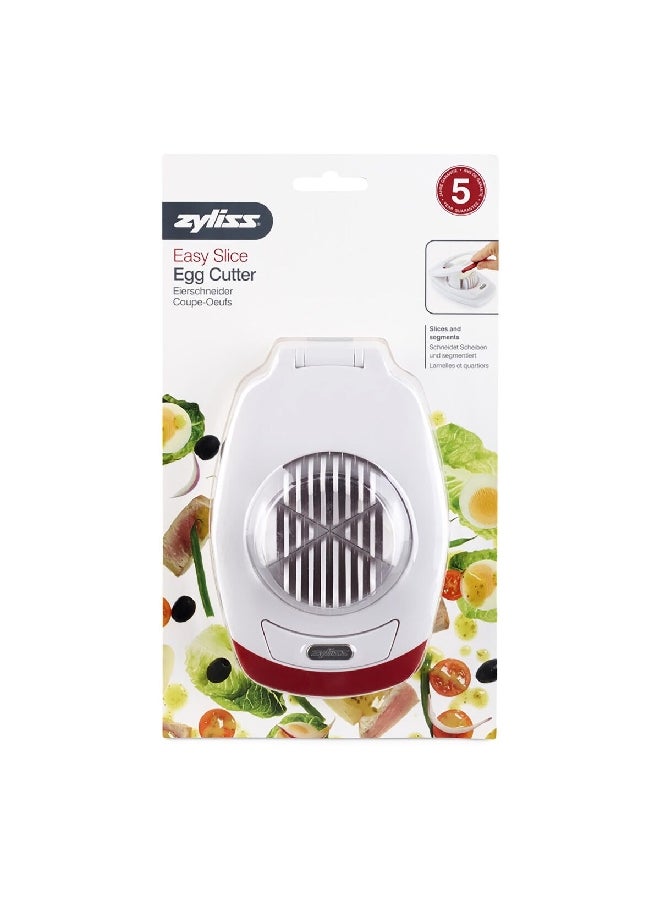 zyliss Dishwasher Safe Easy Slice Egg Cutter White and Red 1.89 x 6.18 x 4.13 Inch 11970 - Image 2