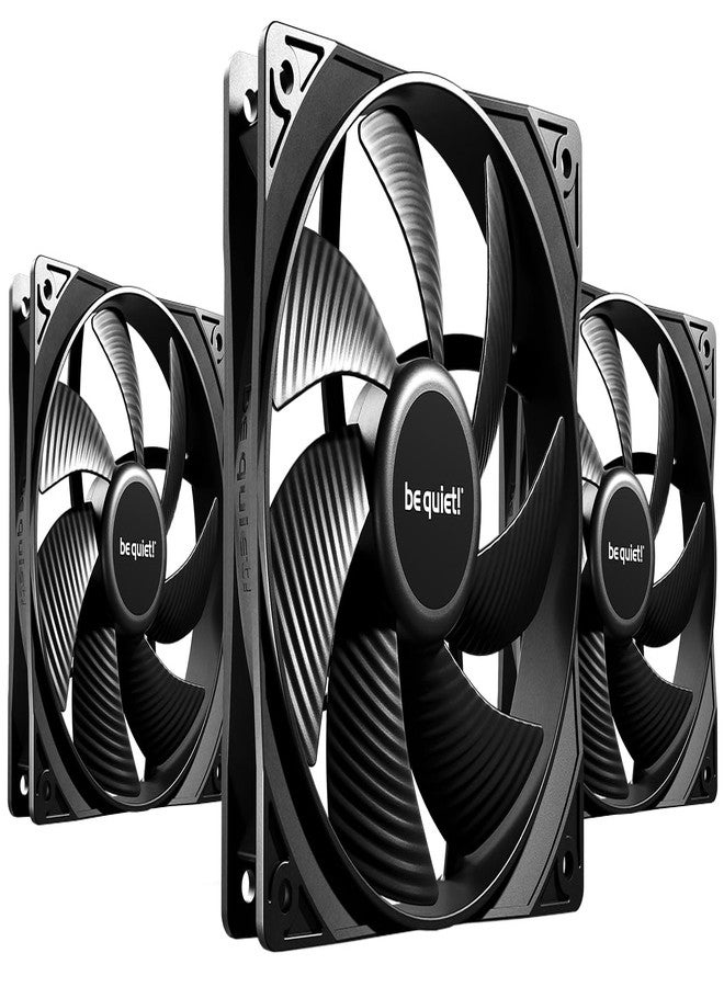 مراوح be quiet! PURE WINGS 3 مقاس 120 مم بتقنية PWM / طقم مراوح، أسود - هادئة وعالية الأداء - BL141