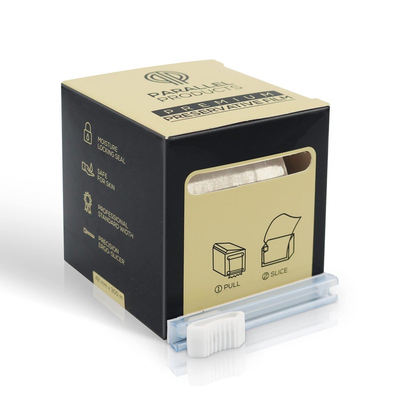 Parallel Products â€“ Premium Preservative Film - Plastic Wrap for Brow and Lash PMU â€“ For Use with Lamination, Microblading or Tint Kit â€“ For use on Eyebrows and Eyelashes â€“ BPA Free â€“ 300 Meters - Image 1