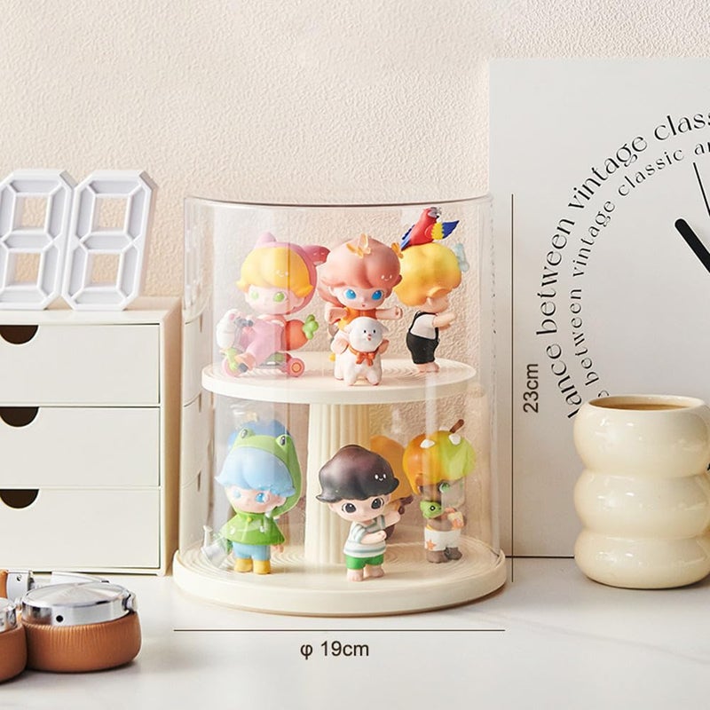 AOWIS Transparent Doll Display Box Stackable Doll Blind Box Doll Display Stand for Pop Mart Lego Collectibles Action DustProof AllRound Display of Dolls LEGO Bilayer - Image 2