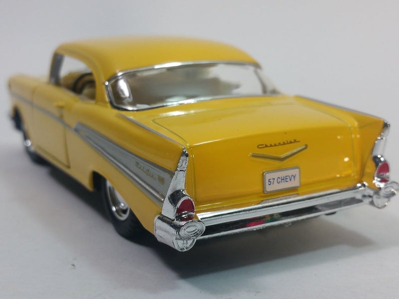 KiNSMART 1957 Chevy Bel Air Coupe 1:40 Scale 5" Die Cast Metal Classic Toy Car (Yellow) - Image 5
