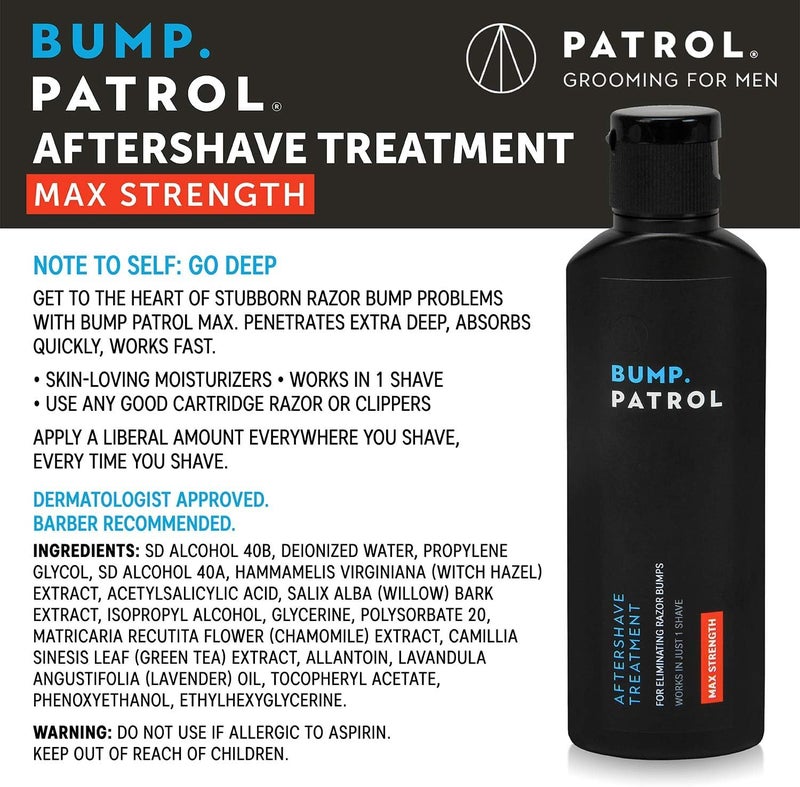 Bump Patrol Maximum Strength Aftershave Treatment - 2 Ounces for Eliminating Razor Bumps and Ingrown Hairs - Image 2