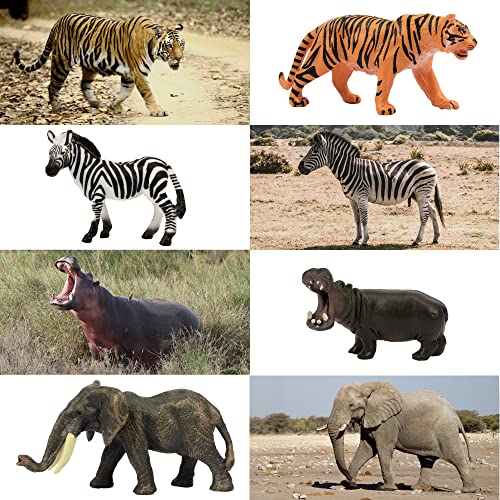 Toymany 14PCS 1-2" Tiny Jungle Animal Figures Toy, Realistic Mini Jungle Zoo Animal Figurines Cake Topper Toy Set, Easter Egg Christmas Birthday Gift Party Favor School Project for Kids Toddlers - Image 4