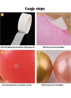 Generic 2 Pieces of Double-Sided Adhesive Dot Design Balloon Glue Roll, 2 Cm High  - Image 3