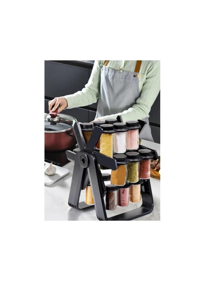 Denx A Holder For Spices And Seasoning Containers In The Shape Of A Rotating Wheel Containing 18 Containers, Each With A Capacity Of 100 Ml - Image 3