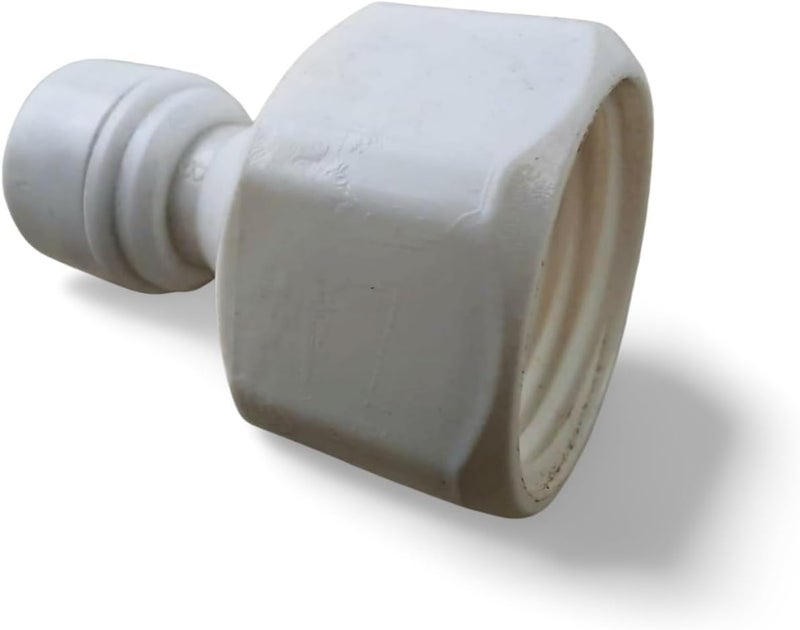 White Plastic Pipe Connector, Quick Installation for Water Filters, Durable Plumbing Connector - Image 1
