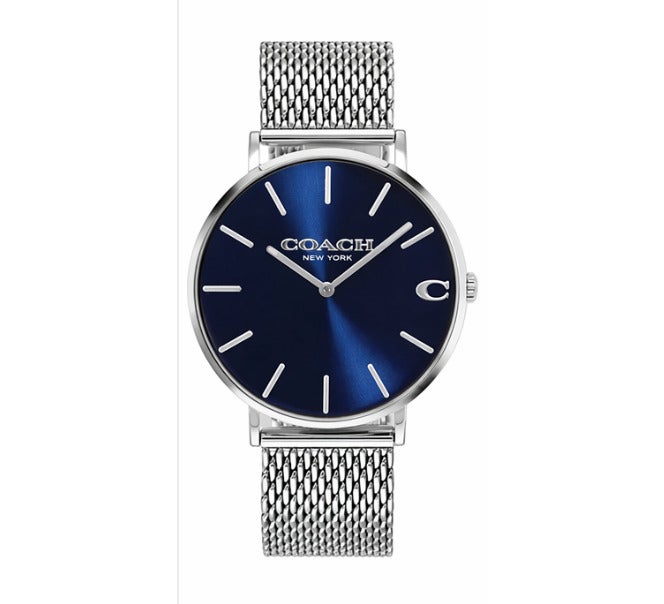 COACH Elliot stainless steel minimalist blue dial and a mesh bracelet Watch 14602437 - Image 1