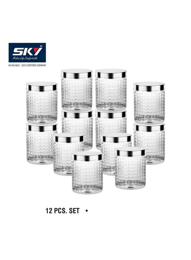 Attro Sky Hector Celebration 12 Pcs Storage Pet Container Gift Set for Kitchen (300 ml x 4, 600 ml x 4, 1250 ml x 4), Silver (Regular - 12 Pieces) - Image 2