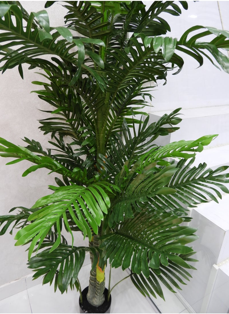 BABAZAM - Decorative Artificial Palm Tree Potted in Plastic Vase for Home and Office Décor Indoor and Outdoor Gifting 190x27x27cm - Image 1