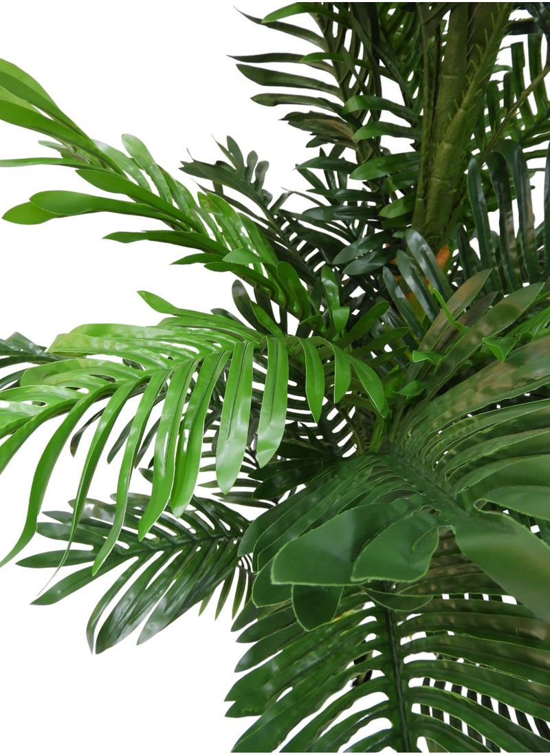 BABAZAM - Decorative Artificial Palm Tree Potted in Plastic Vase for Home and Office Décor Indoor and Outdoor Gifting 190x27x27cm - Image 1