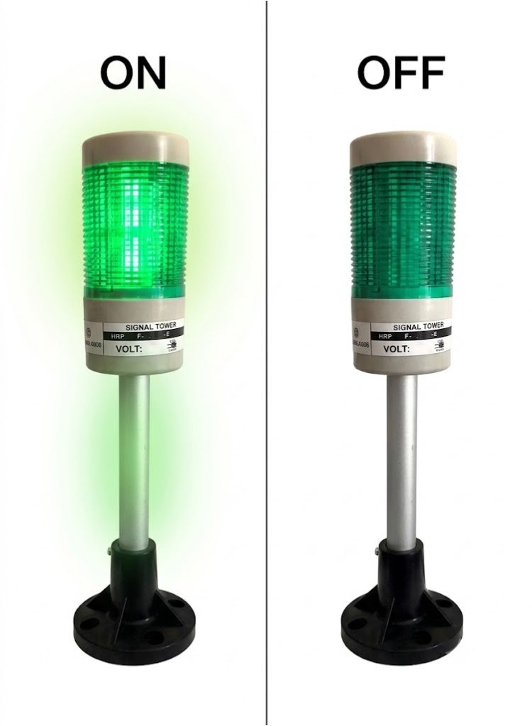 Auspicious Signal Tower Light 50mm Green Flashing Surface Mount ARPF5L Auspicious 24V - Image 3
