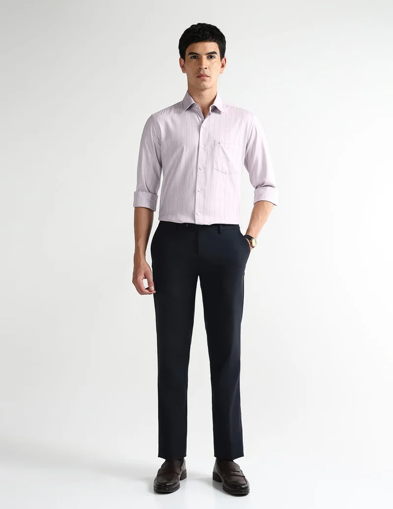 Arrow Light Purple Manhattan Slim Fit Originals Shirt for Men | Best Price UAE